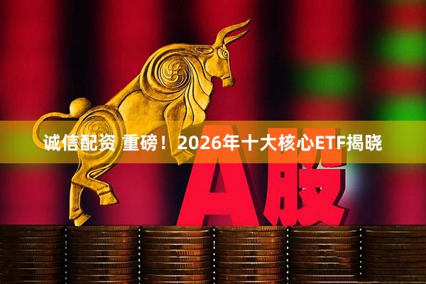 诚信配资 重磅!2026年十大核心ETF揭晓